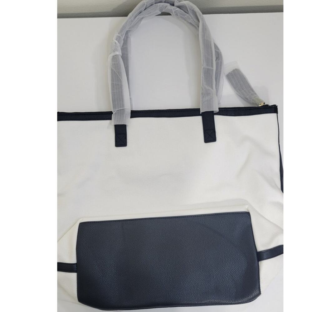 Walter Baker Tote Large Weekender Canvas Bag Overnight Laptop Office Tote NWT - Picture 5 of 9